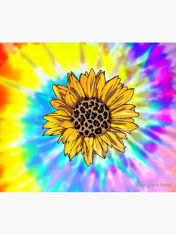 tie dye sunflowers