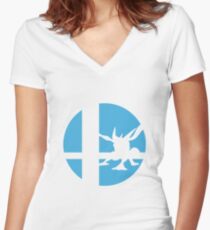 Greninja - Super Smash Bros. Women's Fitted V-Neck T-Shirt