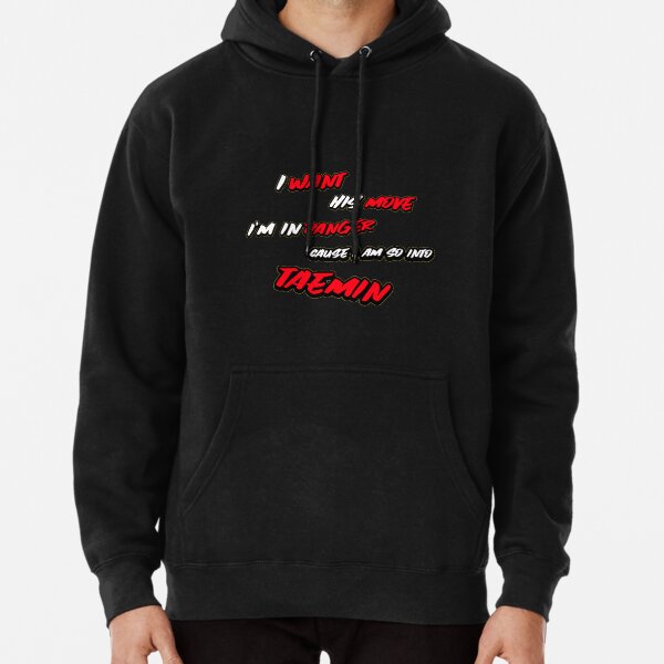 Taemin wollen, bewegen, Gefahr schwarz und rot mischen Hoodie