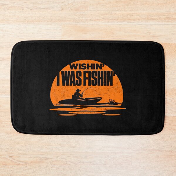 Item preview, Wishin I Was Fishin Funny Fisherman Quote designed and sold by artworkbyrihen.