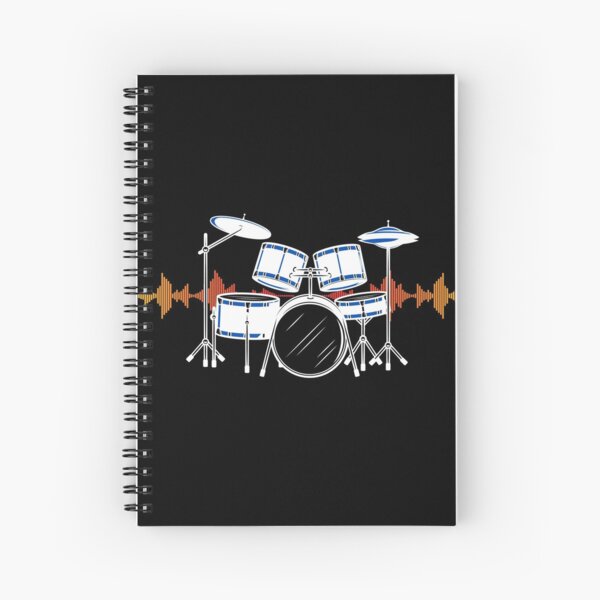 Item preview, Drums with music wave. Drummer. Drumming. Drum kit designed and sold by Gifts For Music Lovers.