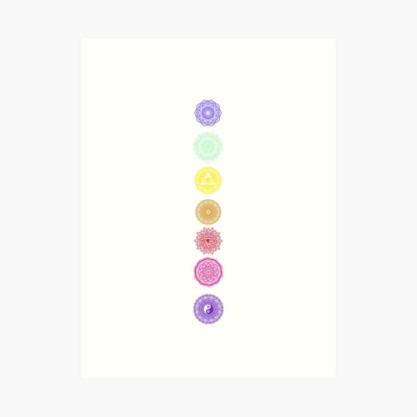 Diseño de los 7 Chakras Lámina artística