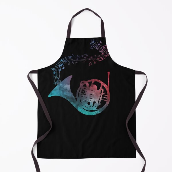 Item preview, French Horn With Music Notes designed and sold by Primroaddesigns.