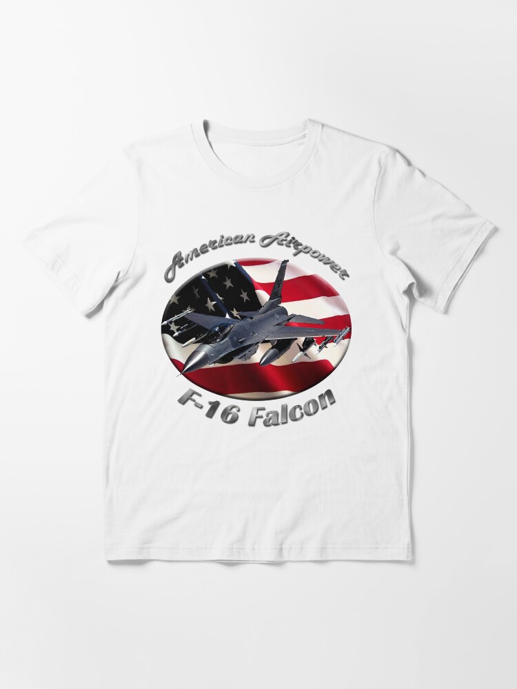 Alternate view of F-16 Falcon American Airpower Essential T-Shirt