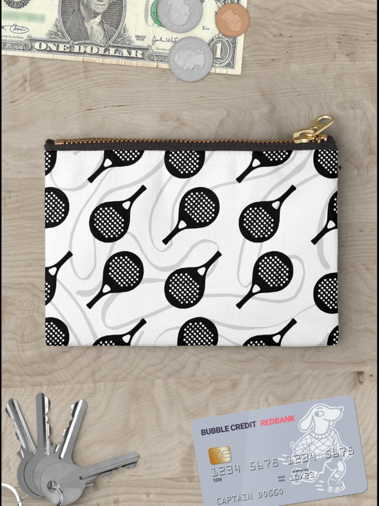 Thumbnail 3 of 4, Zipper Pouch, Padel Racket Pattern designed and sold by GVibezPadel.