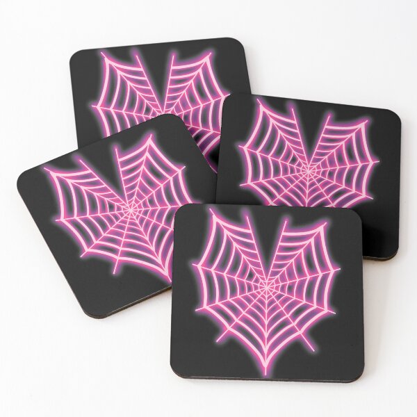Item preview, Neon Pink Spiderweb Heart designed and sold by ItsChillJill.