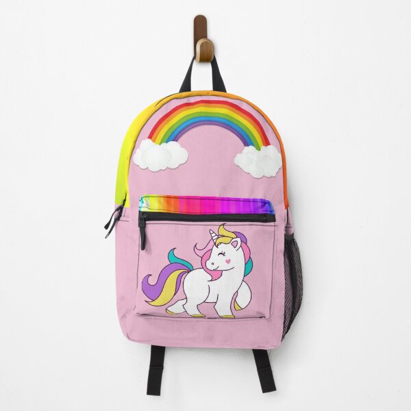 Under One Sky Rainbow Unicorn Hearts Mini Backpack