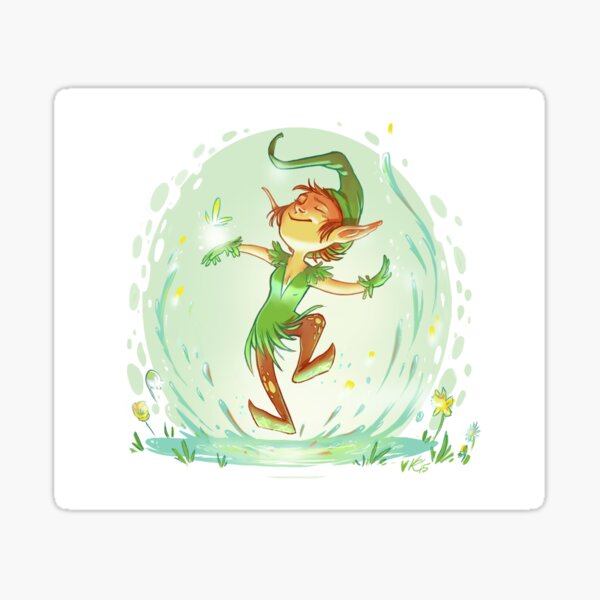 spring pixie Sticker