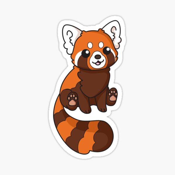 Kawaii Red Panda Stickers For Sale Redbubble