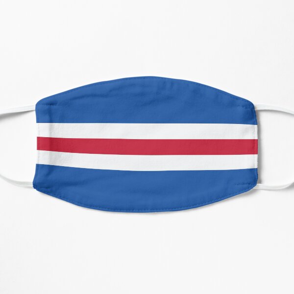 Glasgow Rangers Colours Bar Design Flat Mask