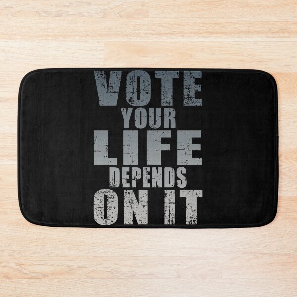 Item preview,  Vote your life depends on it grey color grunge effect designed and sold by vineeth.