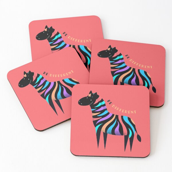 Item preview, Be different, cute colorful zebra designed and sold by KiwiBrush.