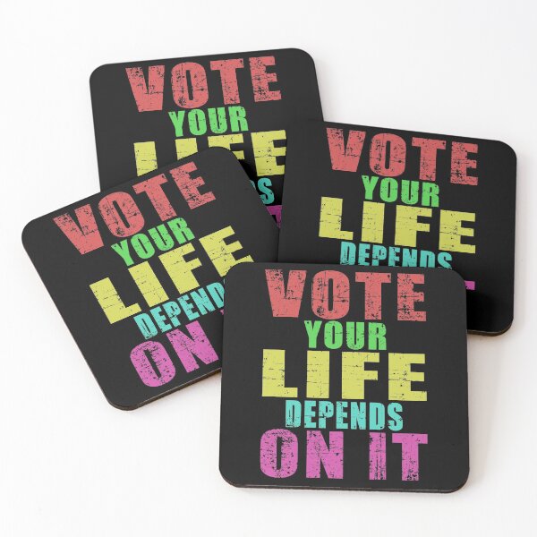 Item preview, Vote your life depends on it vintage grunge effect designed and sold by vineeth.