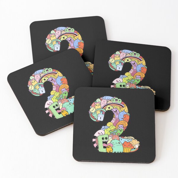 Item preview, Number 2 two - Funny and Colorful Cute Monster Creatures designed and sold by funwithletters.