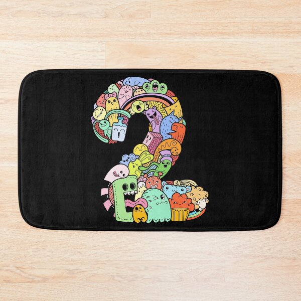 Item preview, Number 2 two - Funny and Colorful Cute Monster Creatures designed and sold by funwithletters.