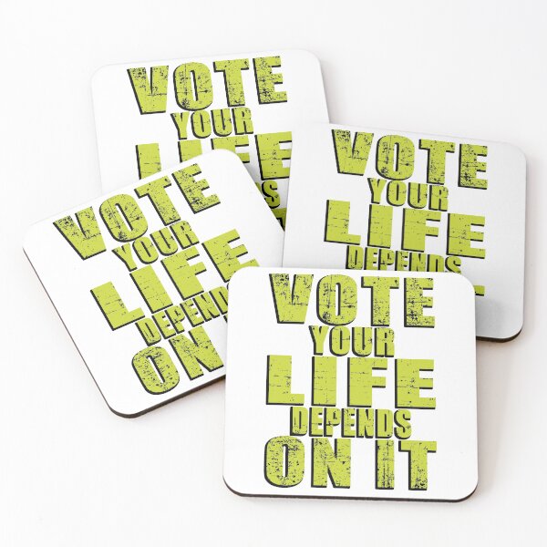 Item preview, Vote your life depends on it yellow color grunge effect designed and sold by vineeth.