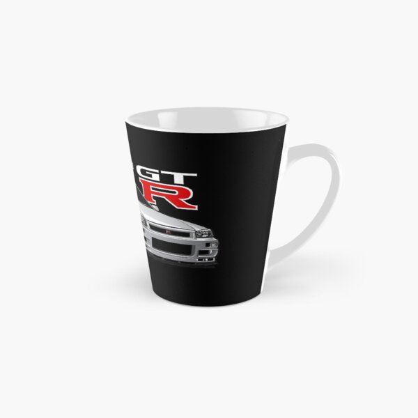 Item preview, White Skyline R34 GTR in Black Background designed and sold by Enthusiast Designs.