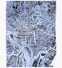 Washington DC Street Map Poster
