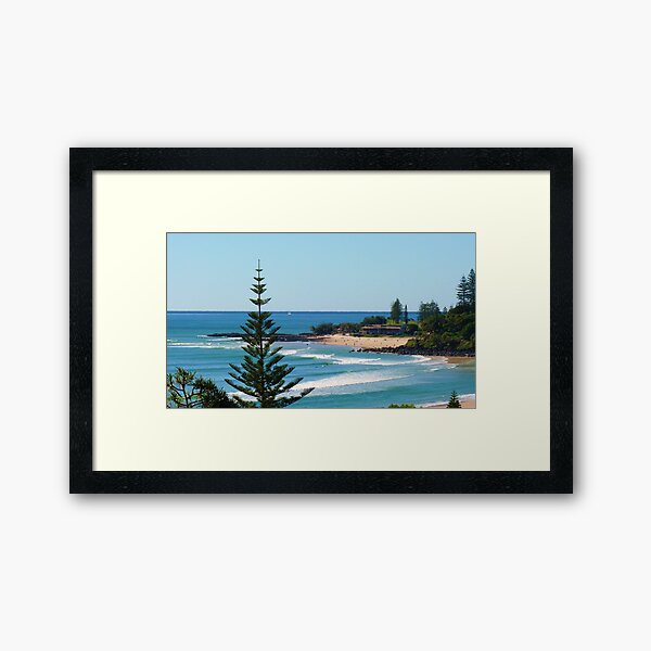 From Kirra Hill, Looking at Rainbow Bay Coolangatta Gold Coast Australia. Framed Art Print