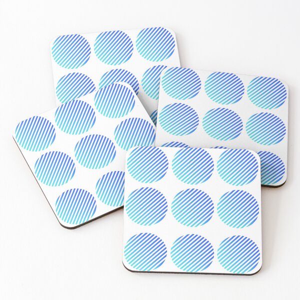 Item preview, Symmetrical blue gradient circles designed and sold by ArtbyCharmante.