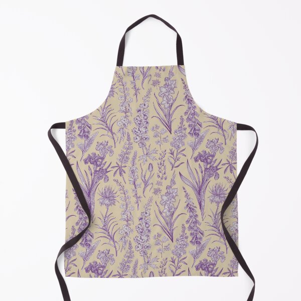 Item preview, Purple Flower Toile de Jouy Inspired Pattern designed and sold by janesbotanics.