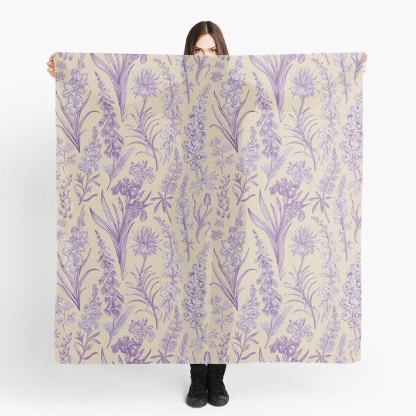 Toile de Jouy Landscape Print Scarf