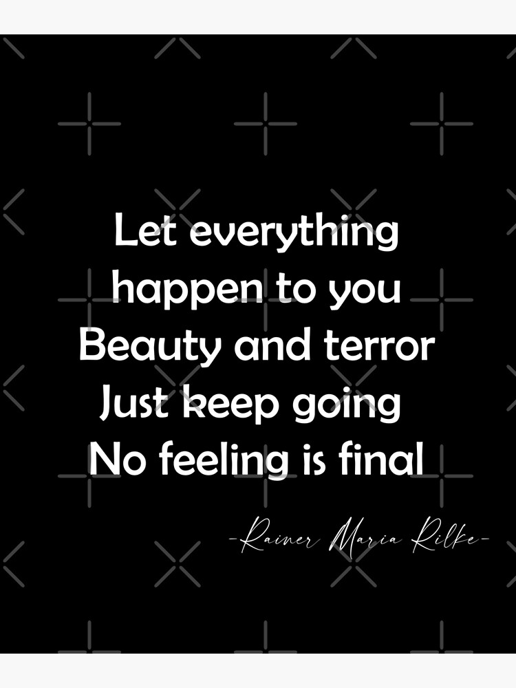 "Let everything happen to you - Rilke quote in jojo rabbit" Metal Print by Abdoumh | Redbubble