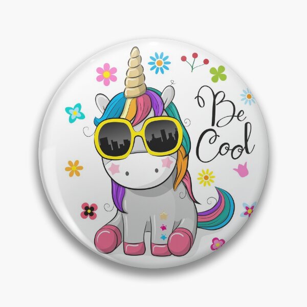 Item preview, Cute Unicorn Cartoon with Rainbow Hair  designed and sold by Ross-Sergey.