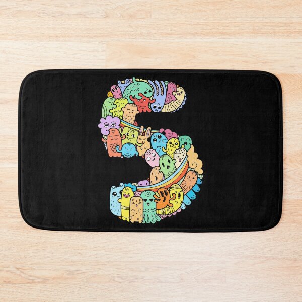 Item preview, Number 5 five - Funny and Colorful Cute Monster Creatures designed and sold by funwithletters.