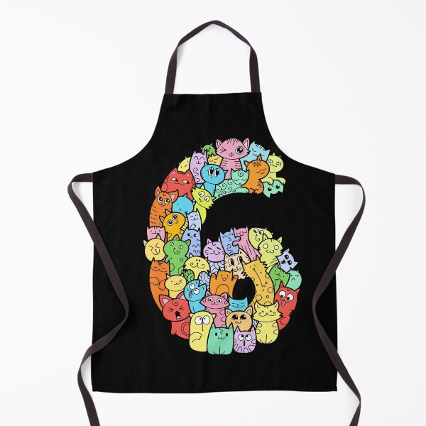 Item preview, Number 6 six - Funny and Colorful Cute Monster Creatures designed and sold by funwithletters.