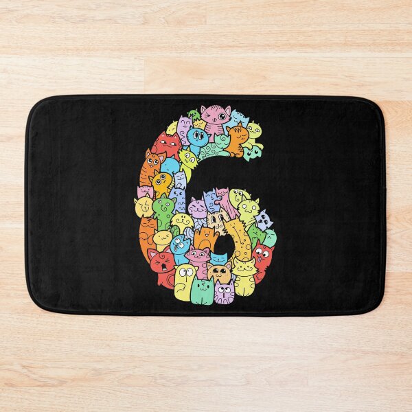 Item preview, Number 6 six - Funny and Colorful Cute Monster Creatures designed and sold by funwithletters.