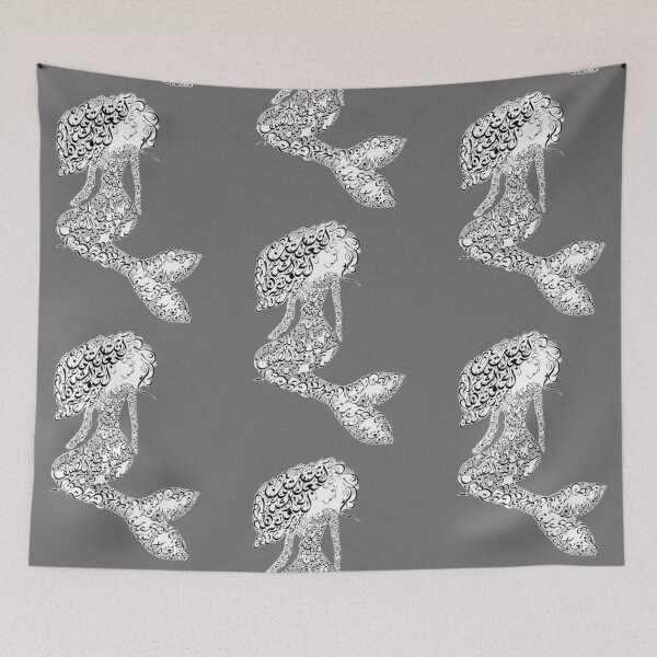 Item preview, Mermaid Image Arabic Calligraphy designed and sold by Mystery-shadow.