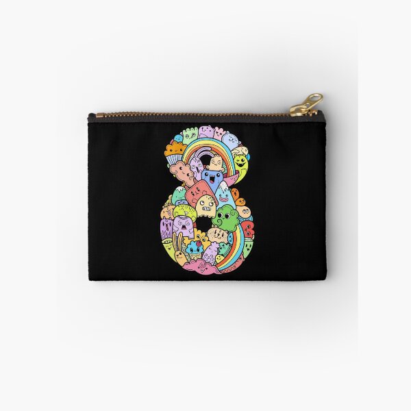 Item preview, Number 8 eight - Funny and Colorful Cute Monster Creatures designed and sold by funwithletters.