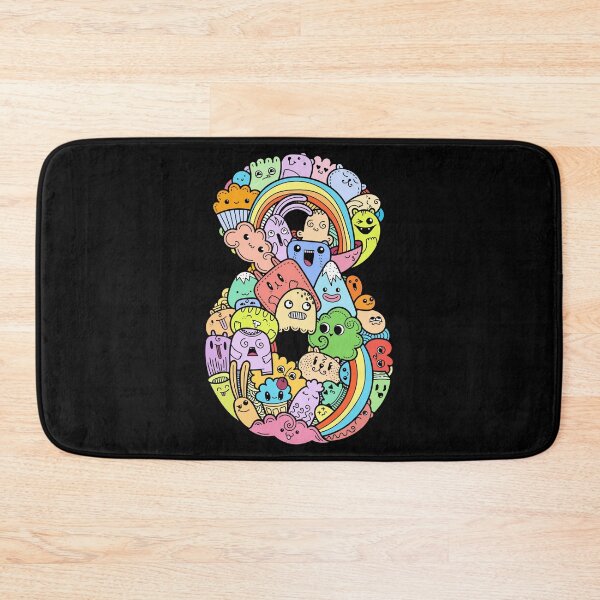 Item preview, Number 8 eight - Funny and Colorful Cute Monster Creatures designed and sold by funwithletters.