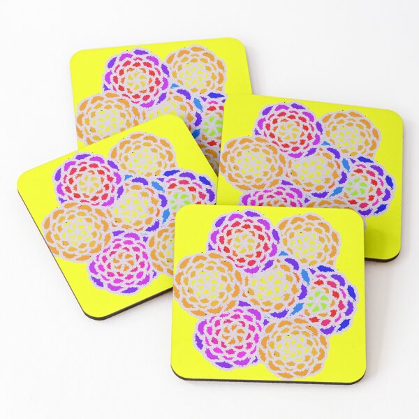 Item preview, Abstarct flower on yellow designed and sold by LittleAngy.