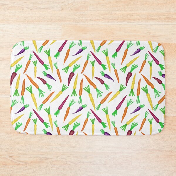 Item preview, Colorful carrots pattern white background designed and sold by KeytonDesign.