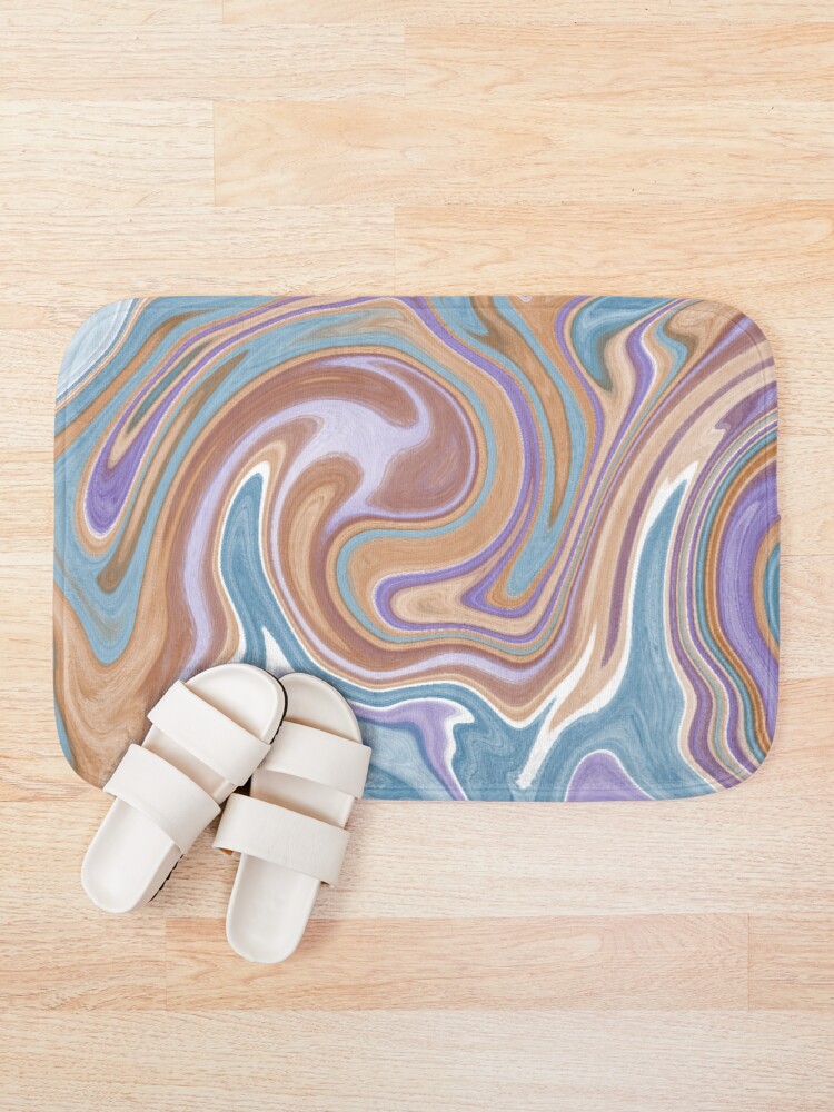 Thumbnail 1 of 6, Bath Mat, Marble patterns designed and sold by Bitit.