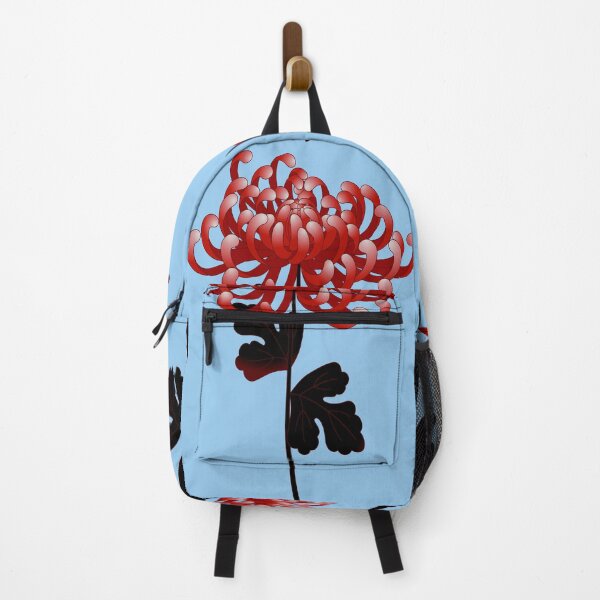 Item preview, Japanese red watercolour kiku (chrysanthemum) flower designed and sold by Blacklinesw9.