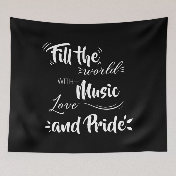 Item preview, Fill the world with music love and pride- Hamiltion musical quote designed and sold by anins-azuree.
