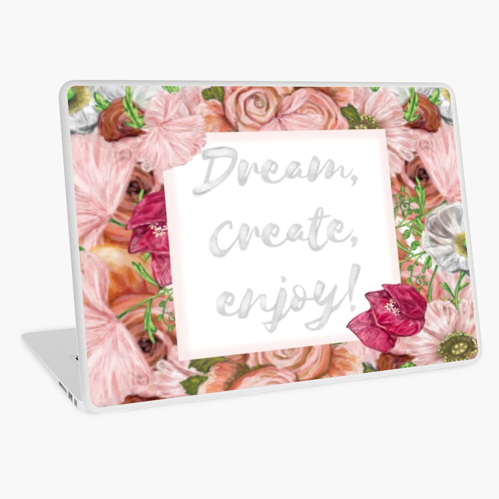 Roses and Poppies Inspiration Laptop Skin