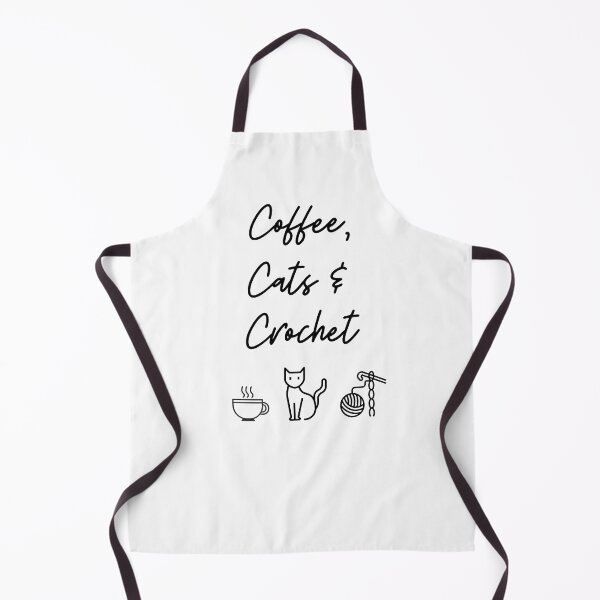 Item preview, Coffee, Cats & Crochet - white designed and sold by aliveinmiddle.