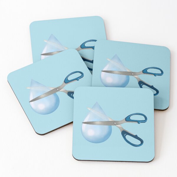 Item preview, A pair of scissors cutting a drop of water - Save on water usage designed and sold by HayesAtHome.