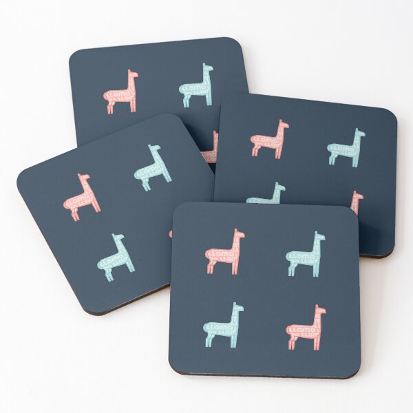 Item preview, Cute & Colorful Typographic Llamas designed and sold by ontenno-designs.