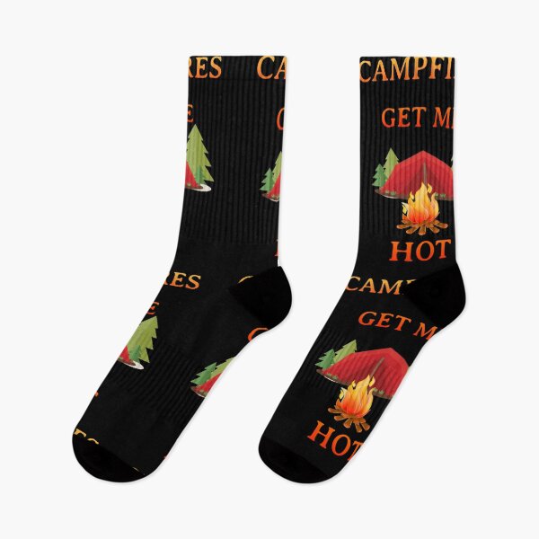 Item preview, Campfires get me hot! Funny camping sayings designed and sold by Hallows03.