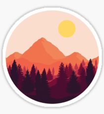 Forest Mountain Horizon Sticker