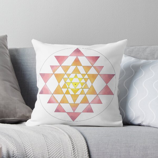 Sri Yantra 09 Throw Pillow