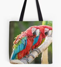Red and Blue macaw Tote Bag