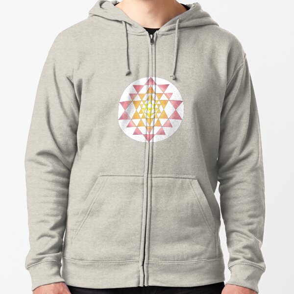 Sri Yantra 09 Zipped Hoodie
