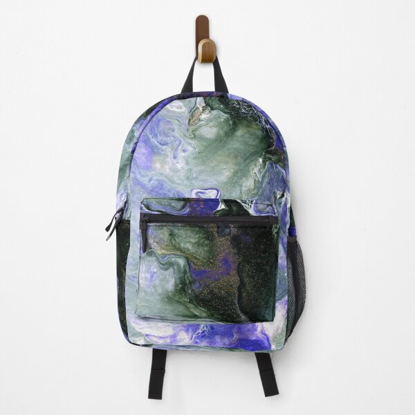 Item preview, Fluid Art Abstract Purple Green Gold White designed and sold by Cleave.