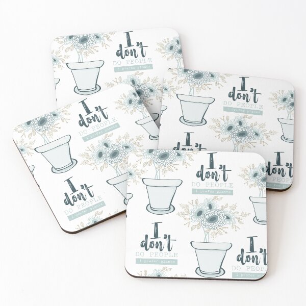 Item preview, I don't do people I prefer plants - Blue and Brown Palette designed and sold by Squarebird.